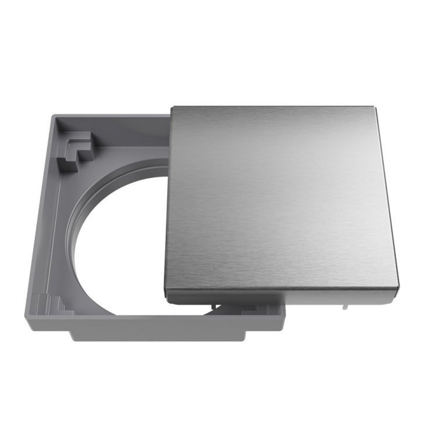 Kit 3 Ralo Oculto Quadrado de 10x10 com Tampa em Inox Astra - 1