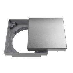 Kit 3 Ralo Oculto Quadrado de 10x10 com Tampa em Inox Astra - 1