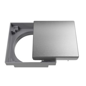 Kit 3 Ralo Oculto Quadrado de 10x10 com Tampa em Inox Astra