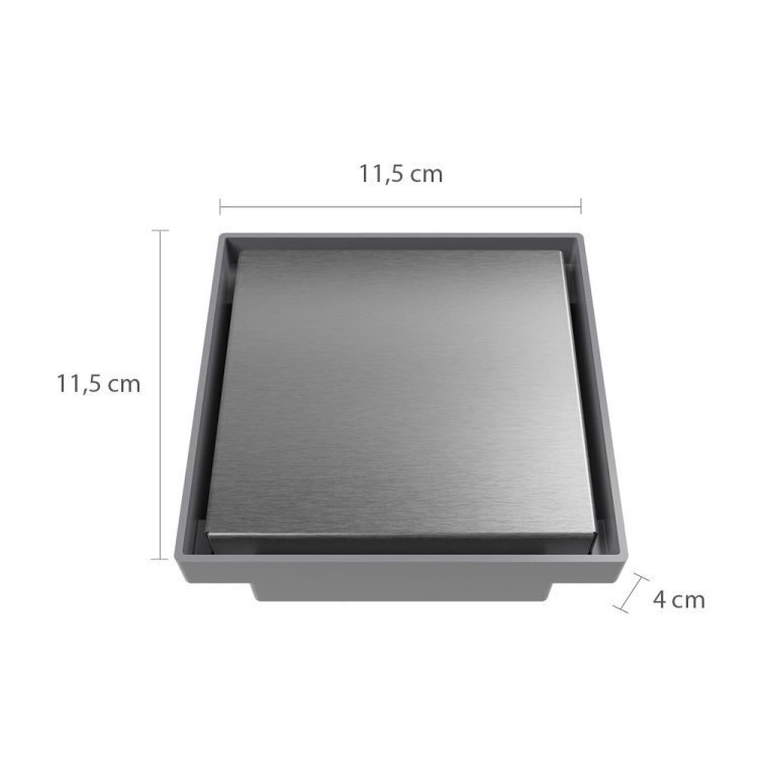 Kit 3 Ralo Oculto Quadrado de 10x10 com Tampa em Inox Astra - 6