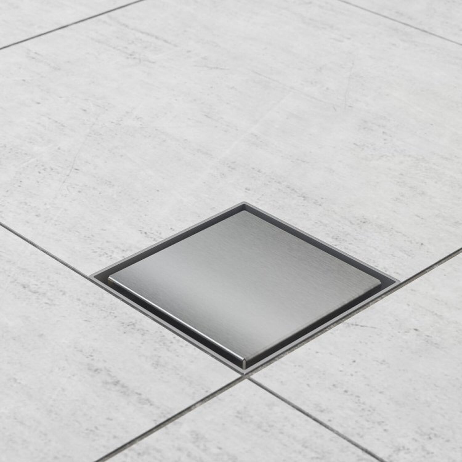 Kit 3 Ralo Oculto Quadrado de 10x10 com Tampa em Inox Astra - 2