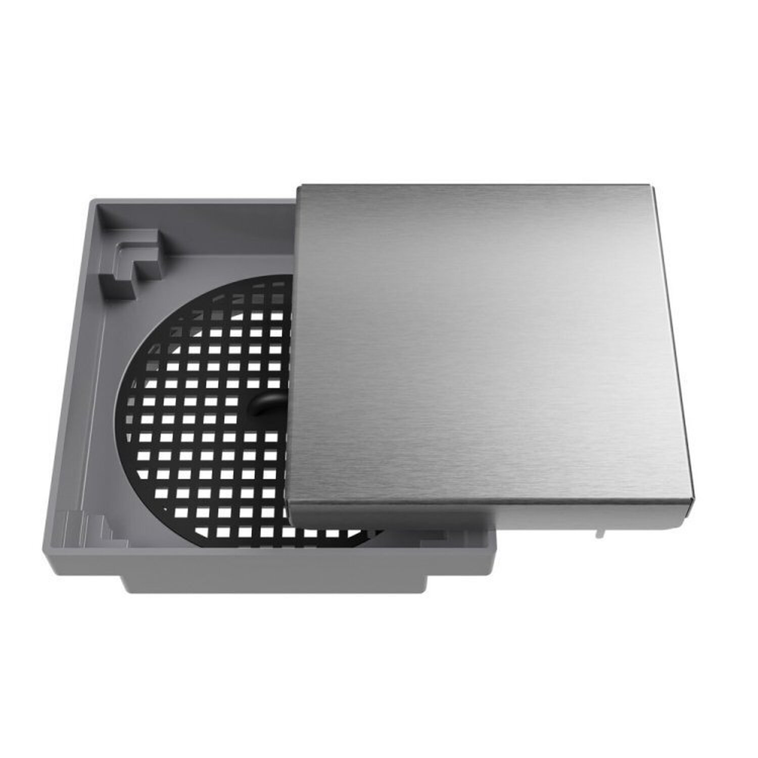 Kit 3 Ralo Oculto Quadrado de 10x10 com Tampa em Inox Astra - 5