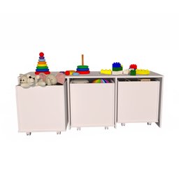 Rack com Caixas Organizadoras Analú 100% Mdf Woodcore - 2
