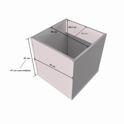 Rack com Caixas Organizadoras Analú 100% Mdf Woodcore - 5