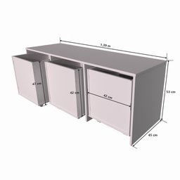 Rack com Caixas Organizadoras Analú 100% Mdf Woodcore - 4