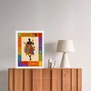 Ver imagem 2 de Quadro Orixá Oxumaré - Arte Candomblé 24x18cm:madeira Branca