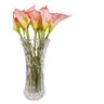 Arranjo Flores Copo De Leite Rosa Com Vaso de Vidro - 2