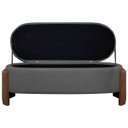 Ver imagem 3 de Recamier Sapateira Baú Império Queen Size 160cm Bouclê Facto - Sofa Store:bouclê Cinza Grafite