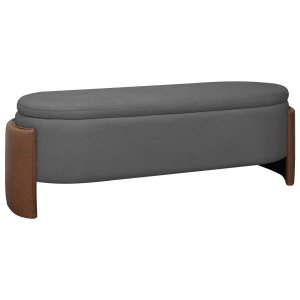 Recamier Sapateira Baú Império Queen Size 160cm Bouclê Facto - Sofa Store:bouclê Cinza Grafite