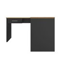 Ver imagem 2 de Mesa em L de Canto Nikola Outros 1 Gaveta MDP 127cm Preto Freijó Leão Móveis