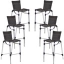 Ver imagem 1 de Kit 6 Banquetas Alumínio Fortaleza Alta para Balcão Cozinha Bar Trama Original