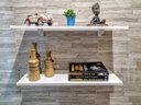 Ver imagem 3 de Kit 2 Prateleiras Brancas 100% Mdf 80x20 C Suporte Tucano