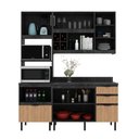 Ver imagem 4 de Cozinha Compacta Begônia 180cm 6 Portas 4 Gavetas Mármore Lunar/freijó Cz1203 Cor: Lunar/freijó/verd