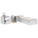 Ver imagem 3 de Berço Multifuncional Formare e Guarda Roupa Tutto New 4 Portas Branco Acetinado - Matic