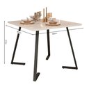 Ver imagem 3 de Mesa de Jantar de Aço 80x80 Reforçada Industrial Nantes - Preto/off White