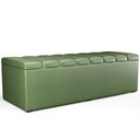 Ver imagem 1 de Calçadeira Recamier Baú para Cama de Casal King Dália 195x50 Cm W01 Couríssimo Verde Musgo - Lyam Ly