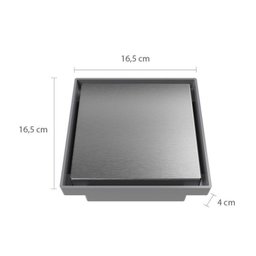 Kit 3 Ralo Oculto Quadrado de 15x15 com Tampa em Inox Astra - 3