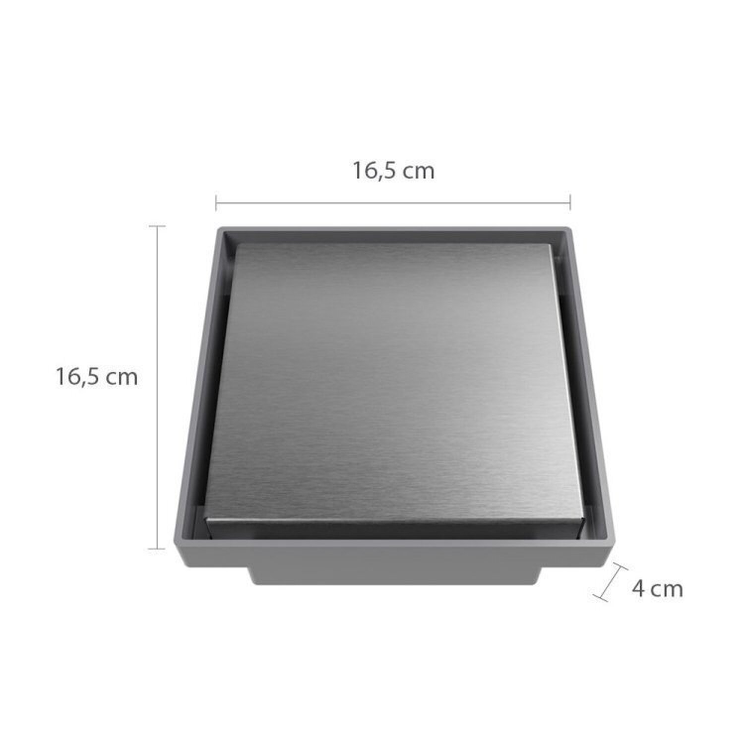 Kit 7 Ralo Oculto Quadrado de 15x15 com Tampa em Inox Astra - 3