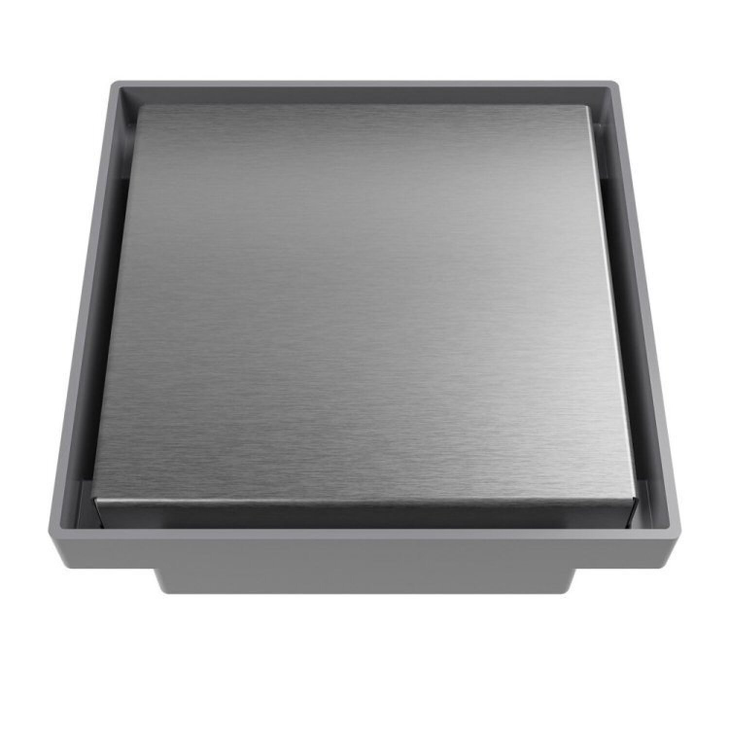 Kit 7 Ralo Oculto Quadrado de 15x15 com Tampa em Inox Astra - 1