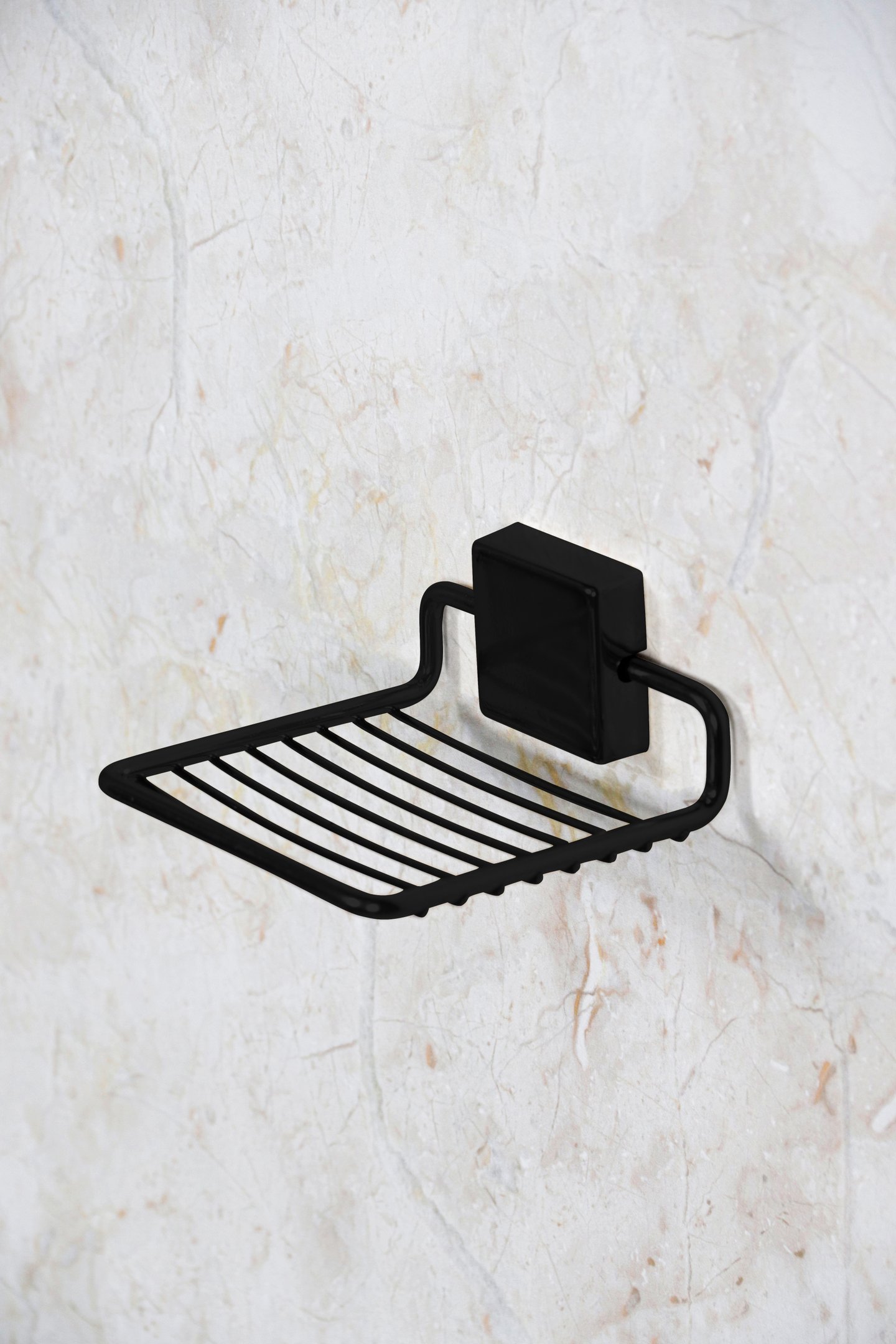 SABONETEIRA DE PAREDE CURVY PRETO - 3