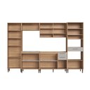 Ver imagem 5 de Cozinha Modulada Completa 6 Peças com Cristaleira 12 Portas 3 Gavetas Jade Marrom/Freijó/Arenas