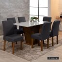 Ver imagem 1 de Kit 4 Capas de Cadeira Jantar Cozinha Lisa com Elástico:Cinza