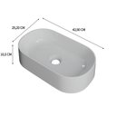 Ver imagem 3 de Kit 2 Cuba de Apoio para Banheiro Laila O42 Oval Compace Branco