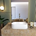 Ver imagem 4 de Kit 3 Cubas de Apoio para Banheiro Laila O42 Oval Compace