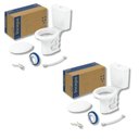 Ver imagem 1 de Kit 2 de Bacia com Caixa Acoplada 3/6L Zip Branco Incepa
