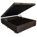 Ver imagem 1 de Cama Box Baú Casal Padrão com 48cm de Altura - Super Reforçado - Suede Marrom