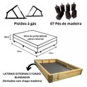 Ver imagem 2 de Cama Box Baú Casal Padrão com 48cm de Altura - Super Reforçado - Suede Marrom