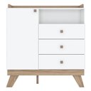 Ver imagem 4 de Cômoda e Guarda Roupa Infantil Ambiente Confete Branco Brilho Jequitibá Hp - Henn