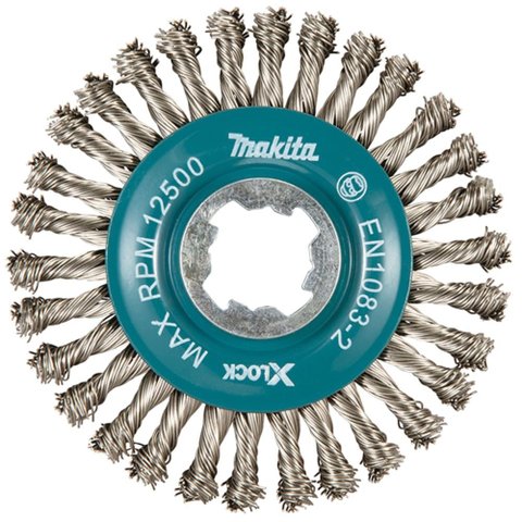 Escova Circular de Aço Inox Tipo 1 Trançado 115x0,5mm X-lock - D-73368 - Makita Escova Circular de a