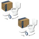 Ver imagem 1 de Kit 2 Vaso Sanitário com Caixa Acoplada e Assento com Abertura Acesso Incepa Branco/Brilhante