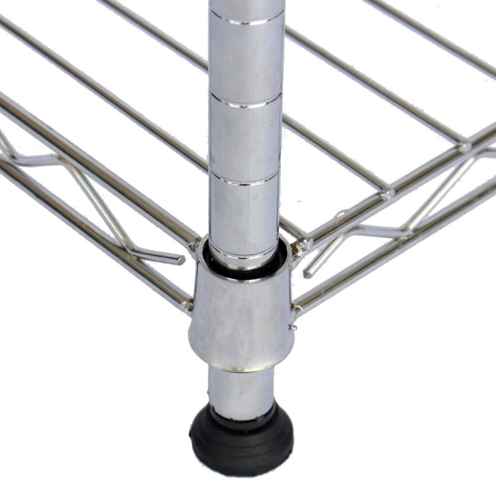 Estante Arame Aço Cromado 4 Prateleiras Montável Cozinha - 6