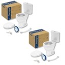Ver imagem 1 de Kit 2 Vaso Sanitário com Caixa Acoplada e Assento Soft Close Acesso Confort Incepa Branco