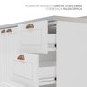 Cozinha Pérola com Rodapé 4 Peças Aéreos com 5 Portas, Balcão 2 Gavetas 3 Portas e Balcão 2 Portas Y - 8