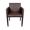 Ver imagem 2 de Poltrona Nina Slim em Tecido Sintético para Escritório e Sala de Recepção - Marrom Café