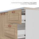 Ver imagem 7 de Cozinha Pérola com Rodapé 4 Peças Aéreos com 5 Portas, Balcão 2 Gavetas 3 Portas e Balcão 2 Portas Yescasa