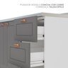 Cozinha Pérola com Rodapé 4 Peças Aéreos com 5 Portas, Balcão 2 Gavetas 3 Portas e Balcão 2 Portas Y - 8