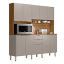 Ver imagem 2 de Kit Cozinha Compacta 10 Portas 2 Gavetas Malva Yescasa