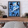 Quadro Decoração Quarto Moderno Tenis Azul na Moda Basquete - 5