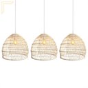 Ver imagem 1 de 3 Pendente em Fibra Natural Rattan Vime Sala de Estar Nat17