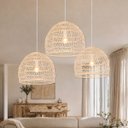 Ver imagem 1 de 3 Pendente em Fibra Natural Rattan Vime Sala de Estar NAT17