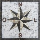 Ver imagem 1 de Rosa Dos Ventos em Mosaico com Letras Tamanho 130cm