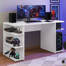 Mesa para Computador Gamer Escrivaninha 9409 Madesa - Branco - 2