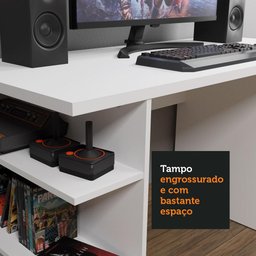 Mesa para Computador Gamer Escrivaninha 9409 Madesa - Branco - 6