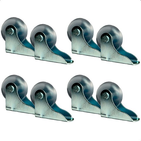 Kit 8 Rodizio Rodinha de Silicone Fixo Anti Risco para Sofá Retrátil 38mm - Arkell