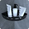 Kit 2 Suportes Porta Shampoo P/ Banheiro De Canto Inox Preto - 4