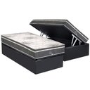 Ver imagem 1 de Conjunto Box Baú Solteiro: Colchão Molas Polar Ensacadas Safira + Base Crc Suede Gray (88x188)